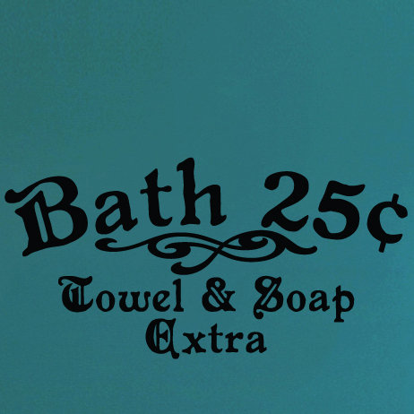 Adhésif décoratif 25cents pour salle de bain et savon, Noir