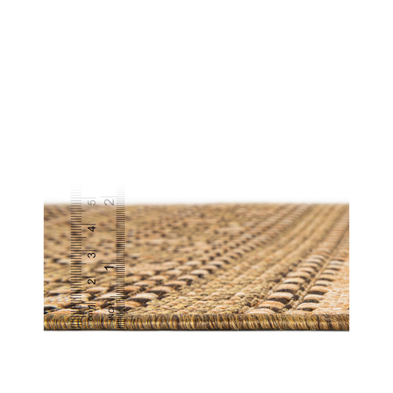 Tapis intérieur / extérieur brun clair Krickel, Rectangle 3 pi 3 po x 5 pi 1 po