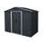 8ft x 4ft Outdoor Metal Storage Shed with Sliding Door and foundation for Backyard, Patio, Lawn-116106435-116106436