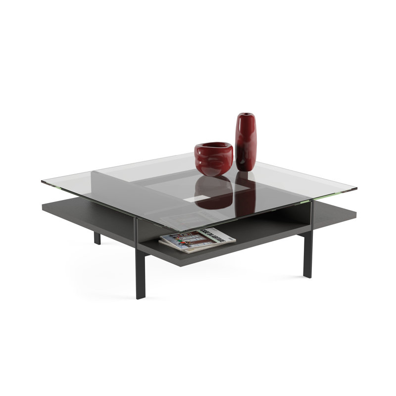 Terrace Coffee Table, 16.25" H x 44" L x 44" W, Charcoal