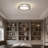 14" Modern Chrome Crystal LED Ceiling Light, Small Flush Mount Fixture for Bedroom-251538569