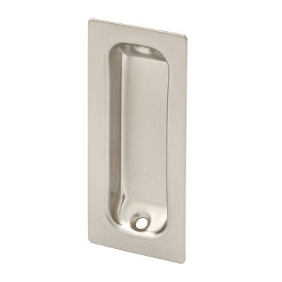 3-1 / 4 po. Laiton massif avec finition nickel satiné, poignée de doigt rectangulaire (paquet de 2)