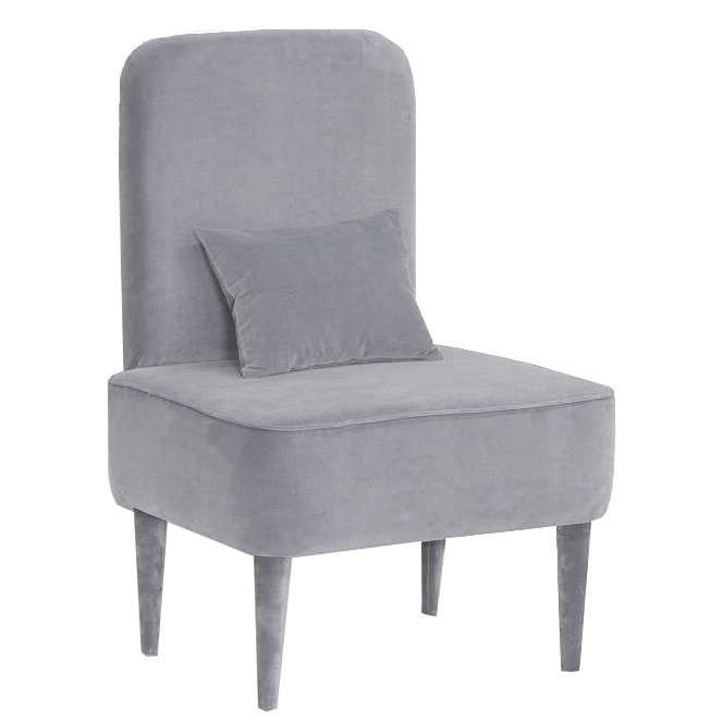 Pastel Upholstered Accent Chair, Grey