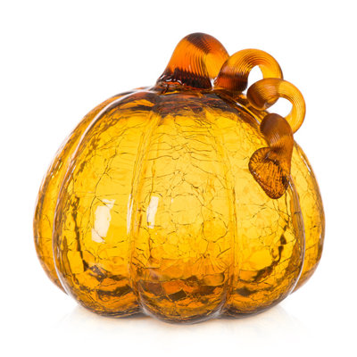 Crackle Glass Pumpkin