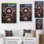 Ancienne sagesse à travers la galaxie sarcelle - décoration murale géométrique moderne-1261747854-1261747844