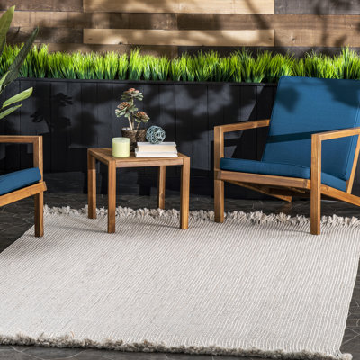 Tapis intérieur / extérieur ivoire tressé Katniss