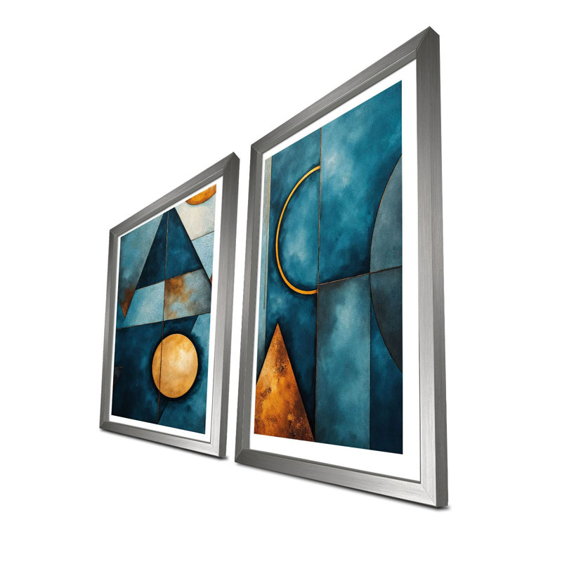 Élégantes peintures décoratives en panneau de fibres à densité moyenne (2 pièces), 15,0 x 20,9 pouces | 100% panneau de fibres à densité moyenne (épaisseur: 0,1 pouce) avec 100% cadres en bois (épaisseur: 0,8 pouce) | Parfait pour le salon, la chambre à coucher et le bureau, élégant et accrocheur