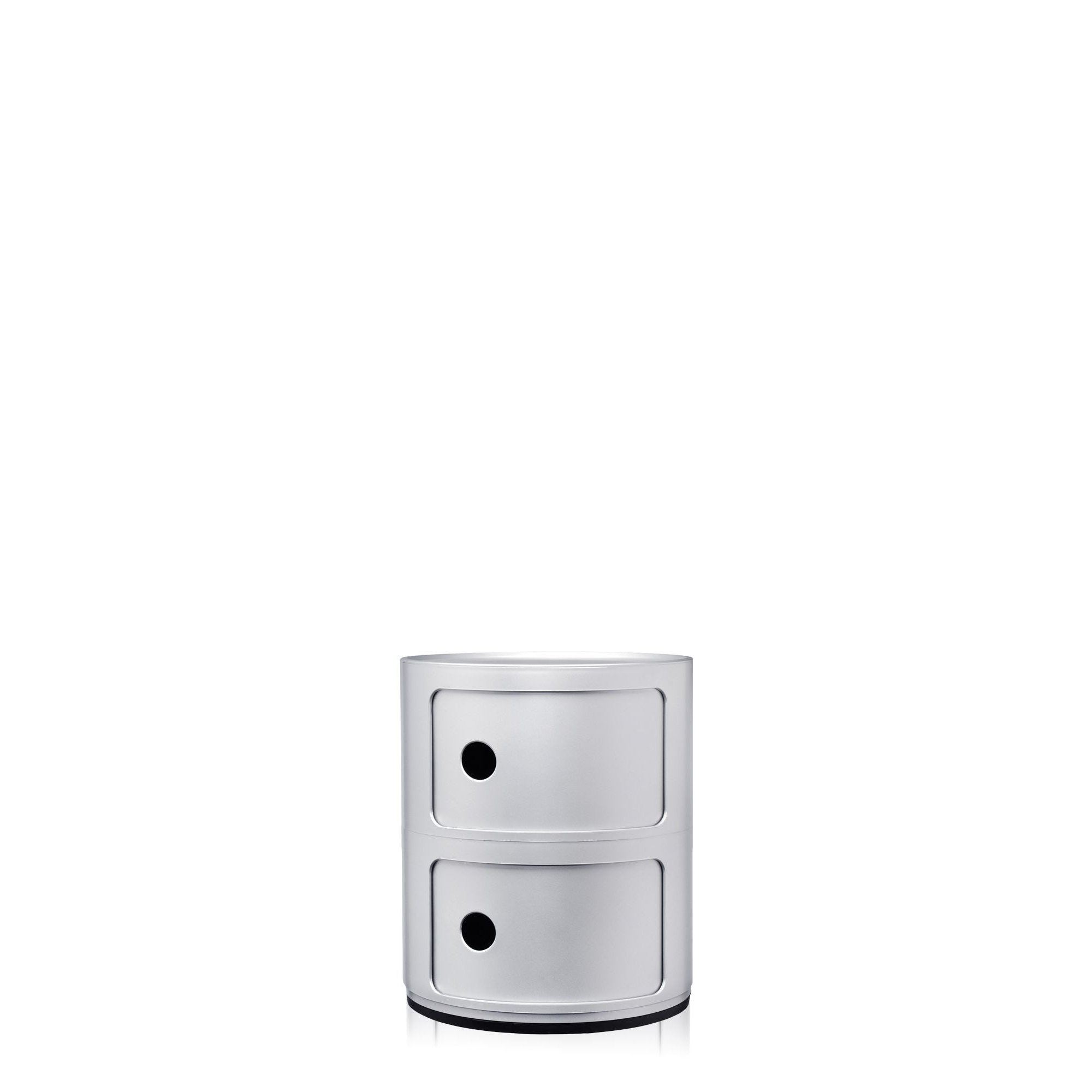 Componibili Round Modular Stacking Units, Silver, 2
