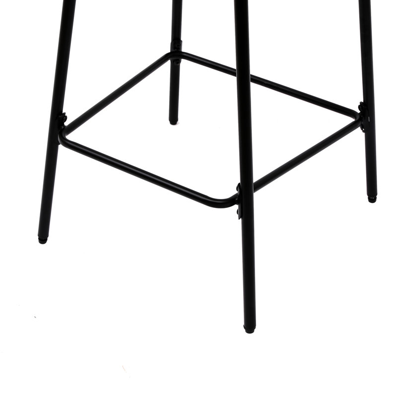 Tabourets de comptoir en corde de papier tissés à la main (de 2). Recherchez un bar pour la maison. Structure en métal noir avec siège blanc crème. Et un style polyvalent. Confortable