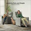 Fauteuil inclinable électrique pour adultes - Fauteuil inclinable électrique moderne en tissu avec repose-pieds, siège rembourré - Conception peu encombrante pour le salon, le cinéma maison-1500692534
