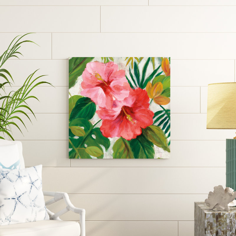 Tropical Jewels I V2 - rose, H 30 po x l 30 po