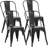 Metal Chairs Set of 4 Stackable Chairs Indoor-Outdoor Use Patio Chair 18 Inch Seat Height Iron Metal Dining Chair 18 Inch Seat Height Bistro Chair Coffee Chair Bar Chiar-134487332