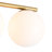 3 - Light Opal White Linear Glass Globe Semi Flush Mount