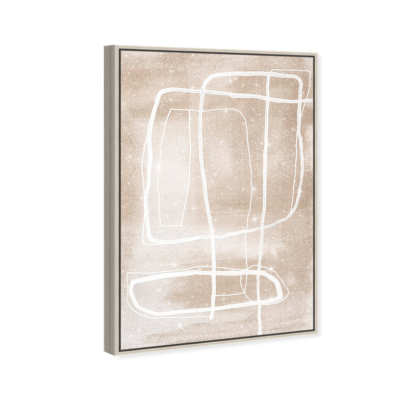 Markings in the Dirt II Canvas Abstract Print by Oliver Gal, Black Frame, 10 x 15, 16"H x 11"W, Silver Frame