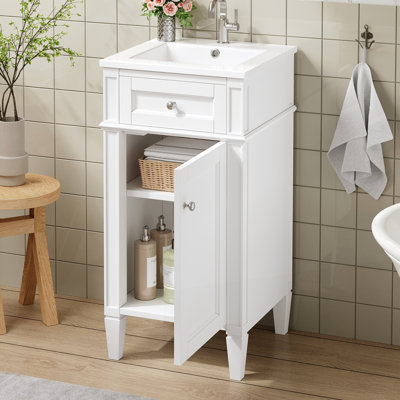 16-inch Bathroom Vanity with Ceramic Sink