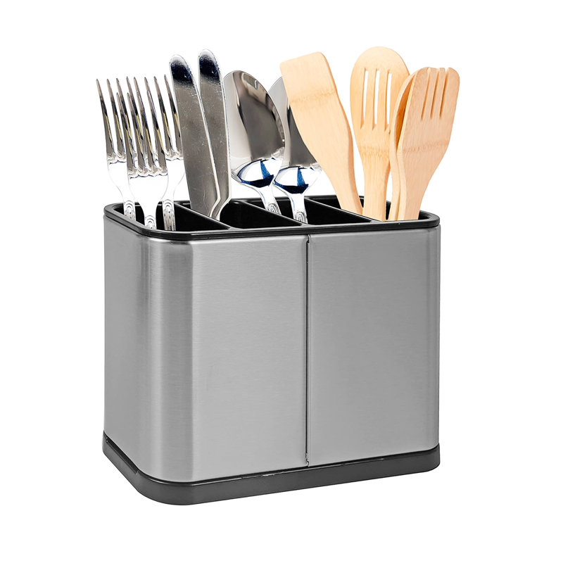 Stainless Steel Rectangle Utensil Crock