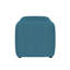 Banc rembourré en tissu capitonné bleu paon-1095864670