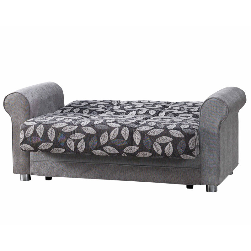 Rio 63 in. Fabric Upholstered 2-Seater 3-in-1 Sleeper Loveseat with Storage, Beige