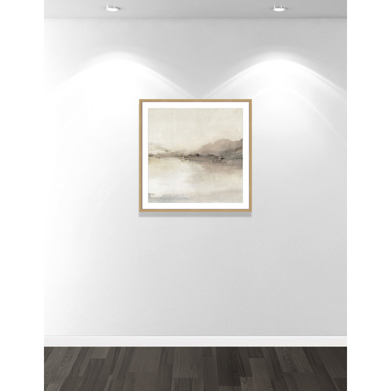 «Blush Horizon II» par Isabelle Z, L 32 po x H 32 po, Imprimé mat, Naturel
