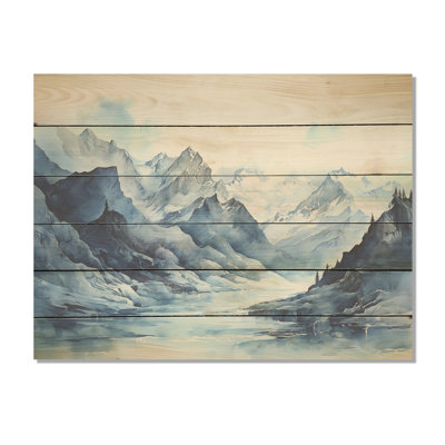 Glacier du Groenland, art mural sur bois de pin naturel