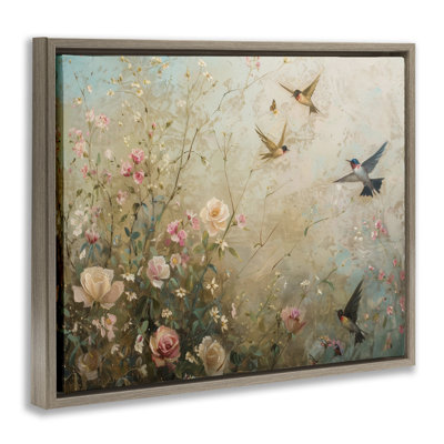  "Spring Meadow Birds", art mural sur toile flottante par Arlington Prints