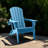 HDPE Folding Adirondack Chair With Cup Holder,Weather-Resistant, Low Maintenance,Supports Up To 400Lbs,Light Bluen,4 Pack-1267746571