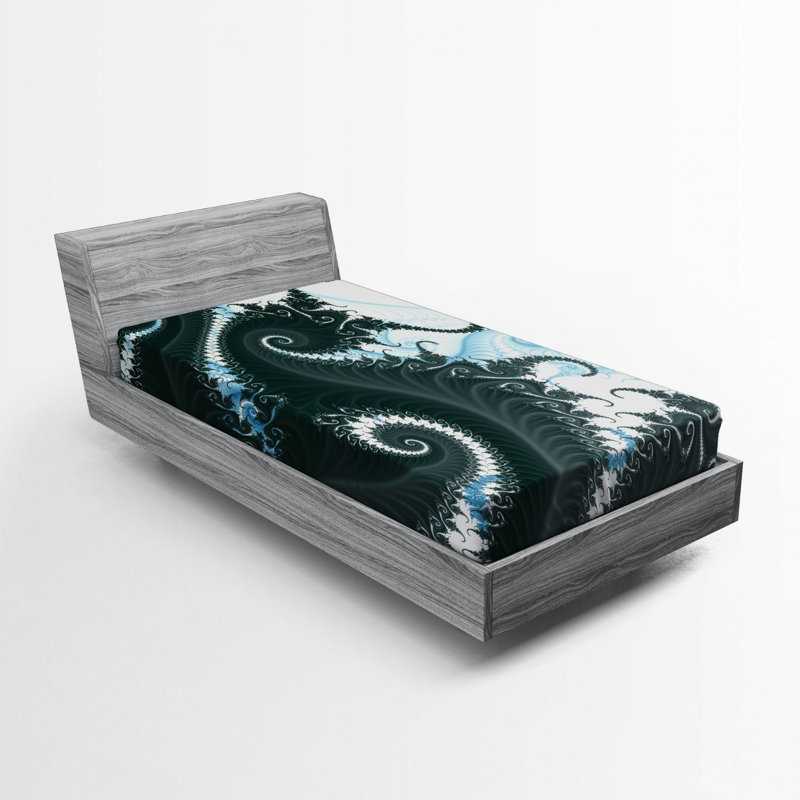 Microfiber Abstract Fitted Sheet, Twin XL Fitted Sheet