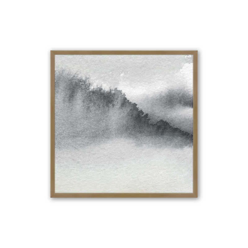 «Whispering Woods V2» sur toile, Brushed Gold Single Picture Framed Paper, 13.75" H x 13.75" W x 1.25" D