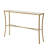 Elegant Gold 48 Inch Console Table with Tempered Glass Top