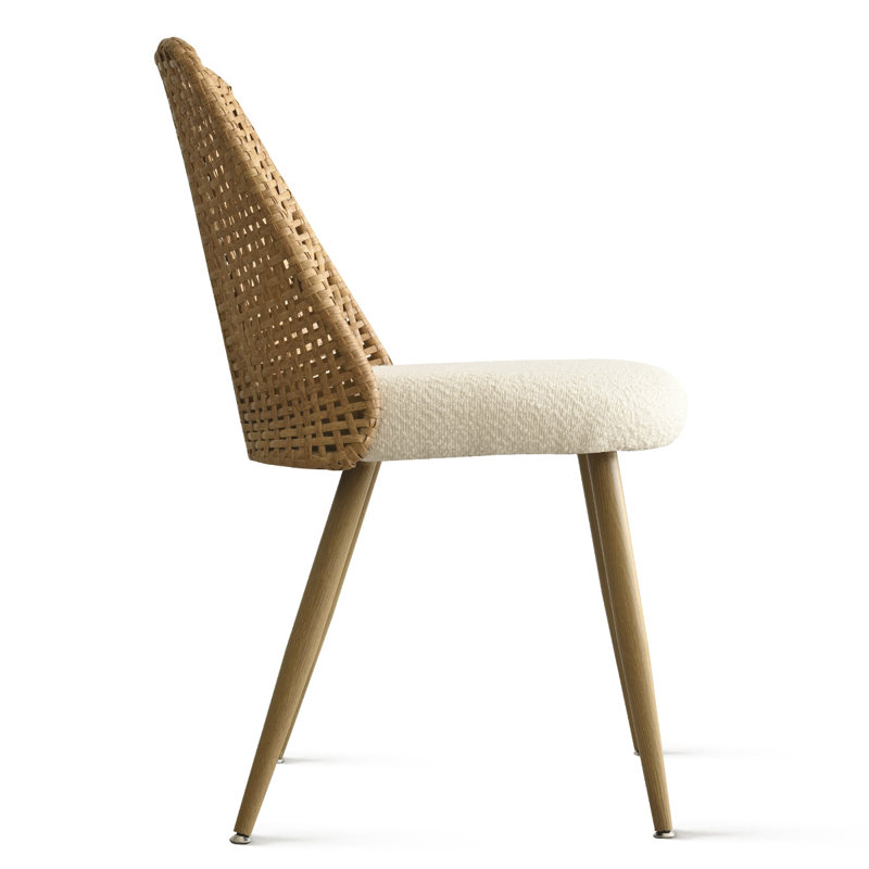Set of 4 Modern Fabric Upholstered Dining Chairs