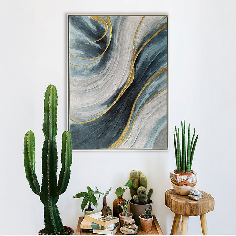 Peinture abstraite Tranquility L 36 po x l 2,5 po x H 48 po