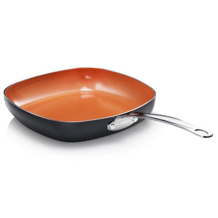 Gotham Steel 11 Non-Stick Stainless Steel Square Fry Pan