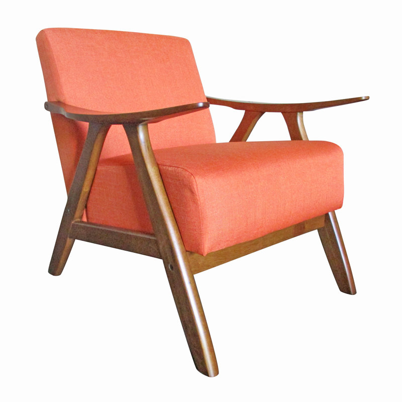Phinnaeus Upholstered Armchair, Orange
