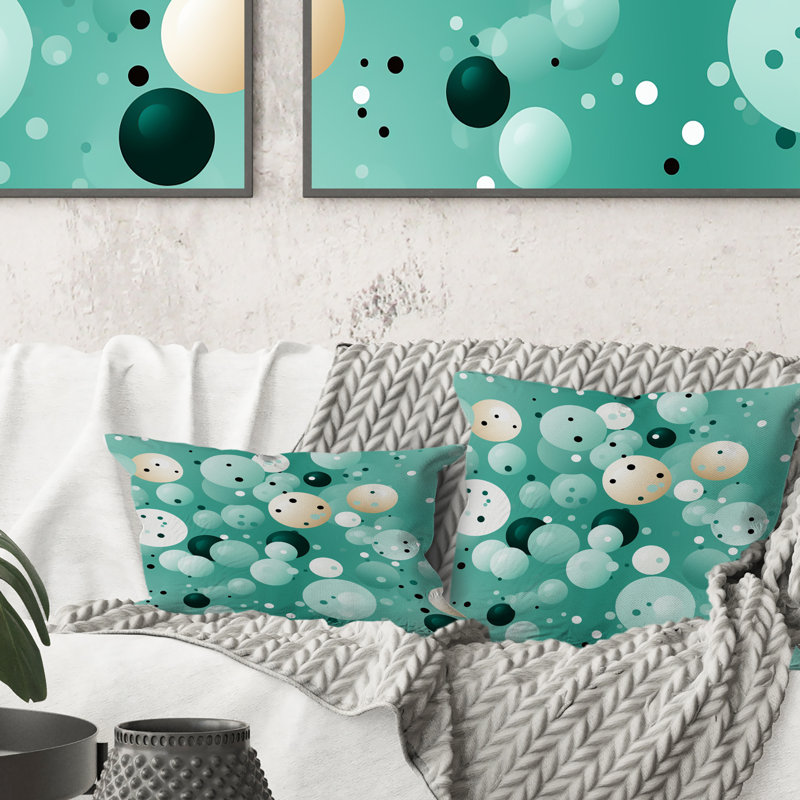 Coussin décoratif à pois Coastal Tranquility, H 16 po x l 16 po