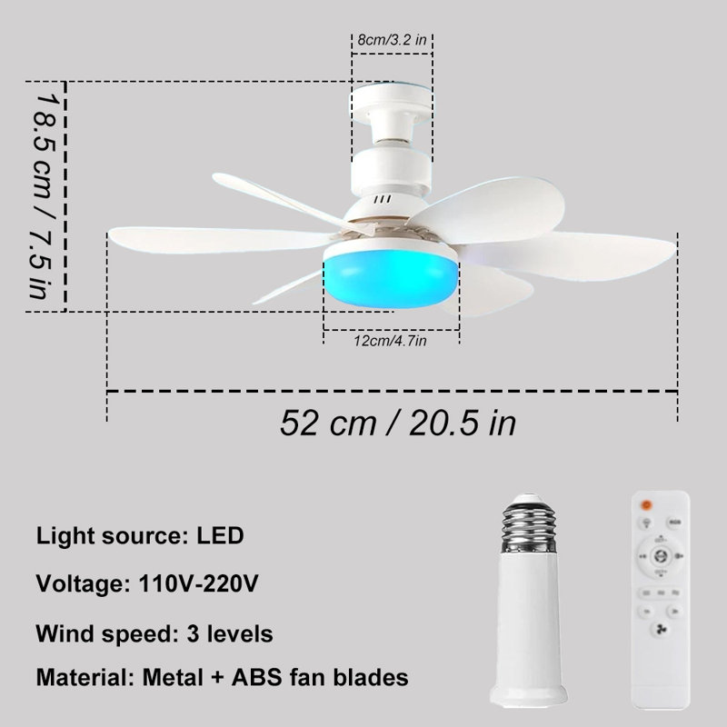35cm Ceiling Fan with Light Kit