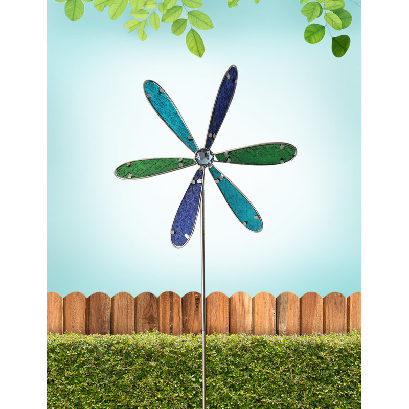 Piquet de jardin Safiye, Bleu / vert, 21" H x 14" lx 4" p