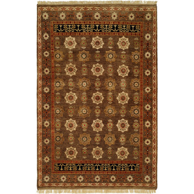 Brisbane Wool Oriental Area Rug in Brown
