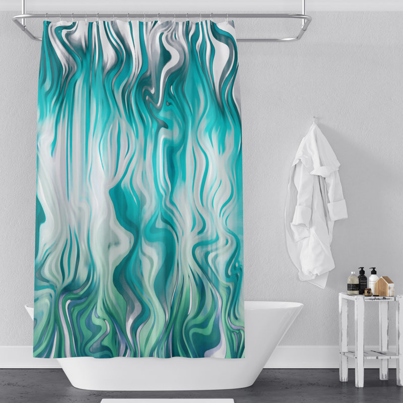 Adamae Abstract Shower Curtain, 72" H x 70" W