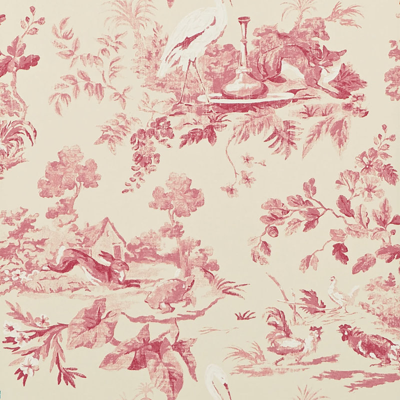 Aesops 10.05m x 52cm Matte Wallpaper Roll, Pink