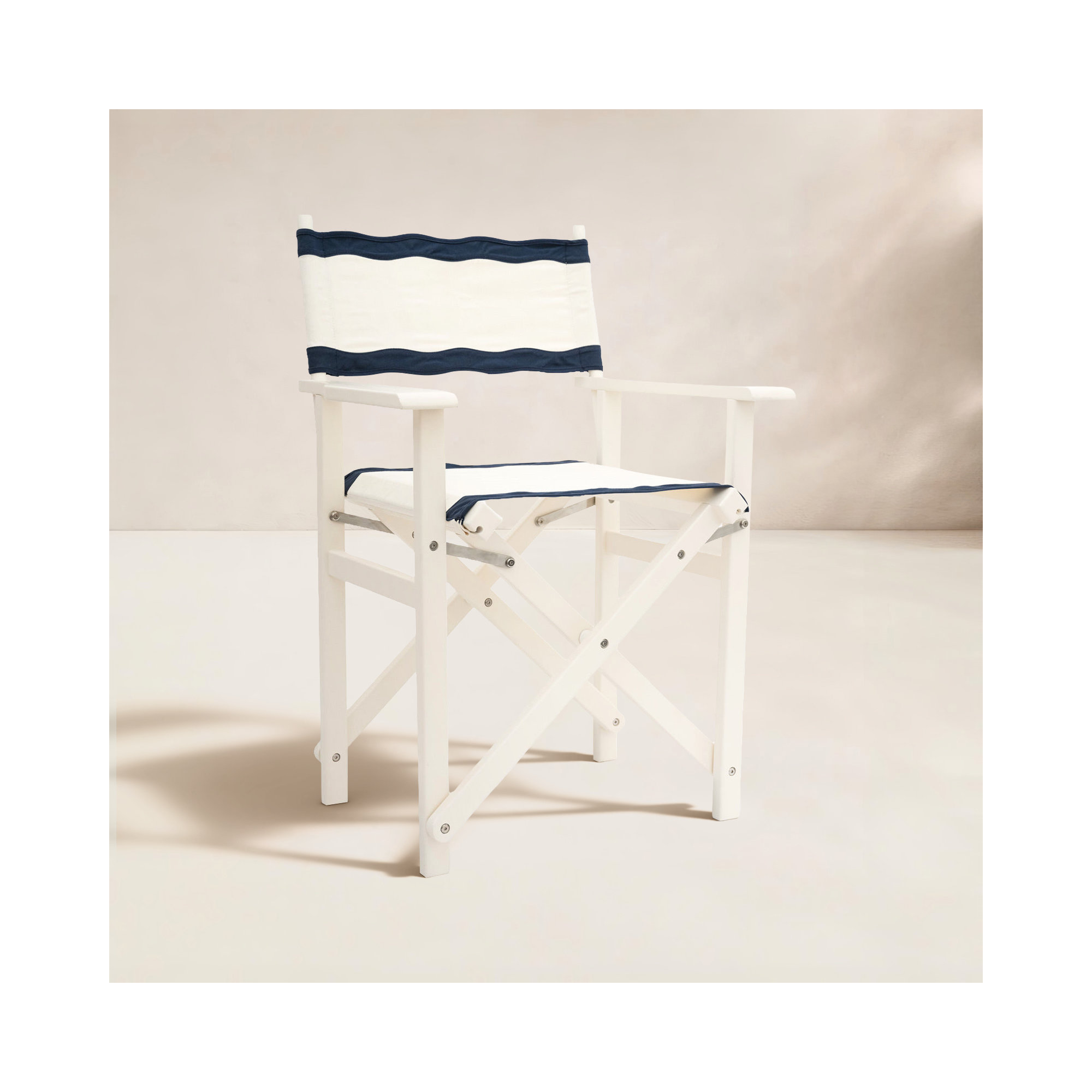 Derica Directors Chair Table Height, White