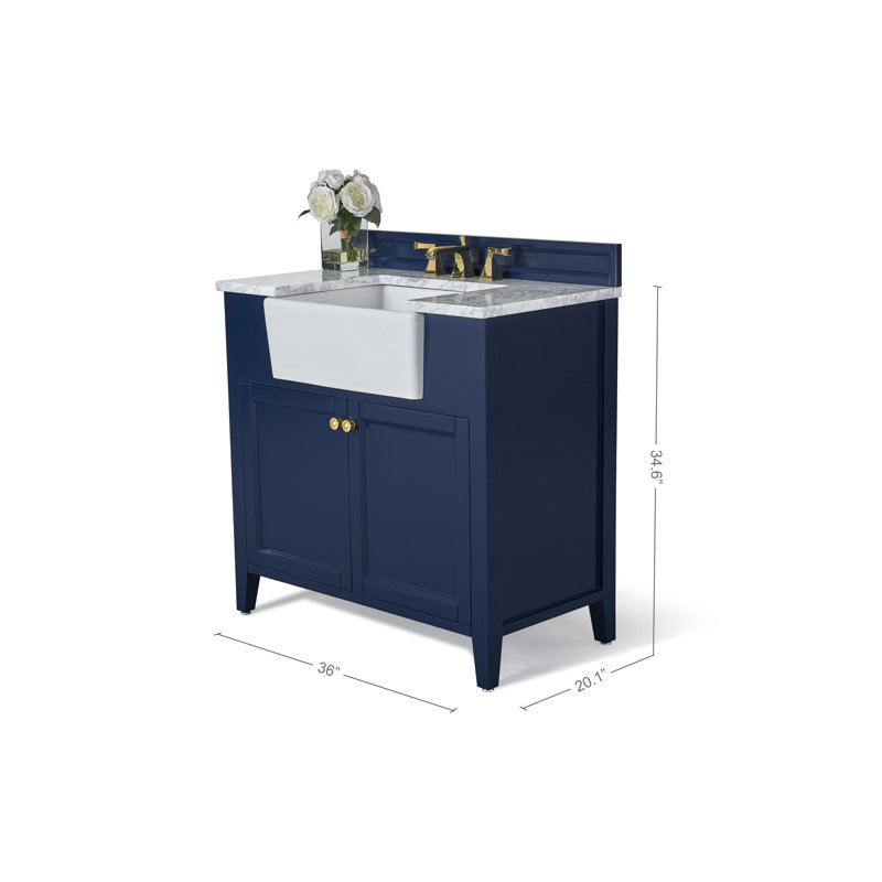 Adeline 36'' W Single Vanity, Heritage Blue