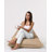 Premium Garden Bean Bag Chair, Mink Color, 57.1 x 13.8 x 35.4 inches | 100% Polyester, Waterproof, 100% Original Bead Styrofoam | Maximum Weight Capacity: 440 lbs, Hidden Double Zipper System | Perfect for Outdoor Relaxation & Entertainment-421600997