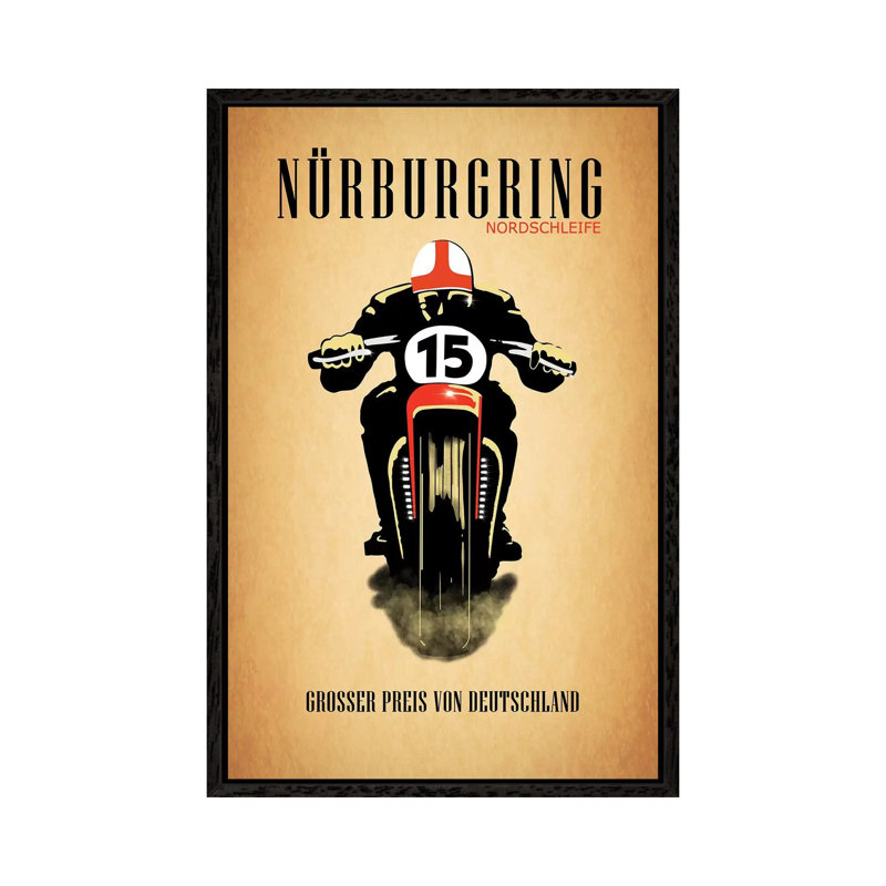 Nurburgring Nordschleife by Mark Rogan - Print on Canvas, 152.4cm H x 101.6cm W x 3.81cm D, Black Framed