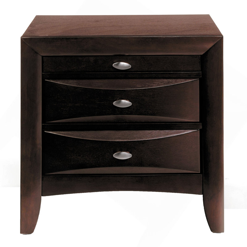 Espresso 2-Drawer Nightstand, Espresso