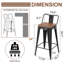 Tabouret d'extérieur en métal Kiamani -42830227