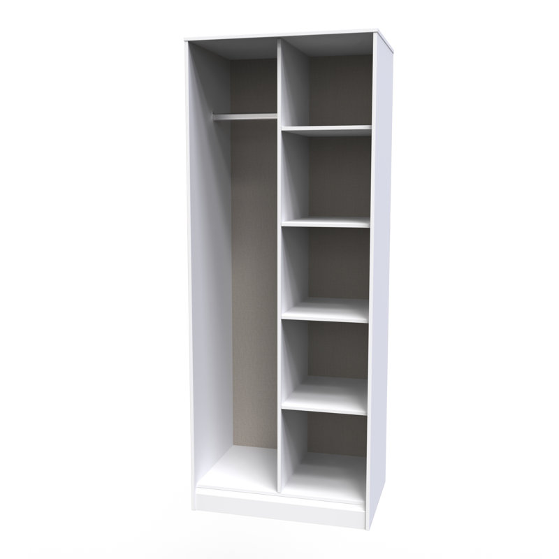 Carnlea Manufactured Wood Wardrobe, Indigo Matt/White