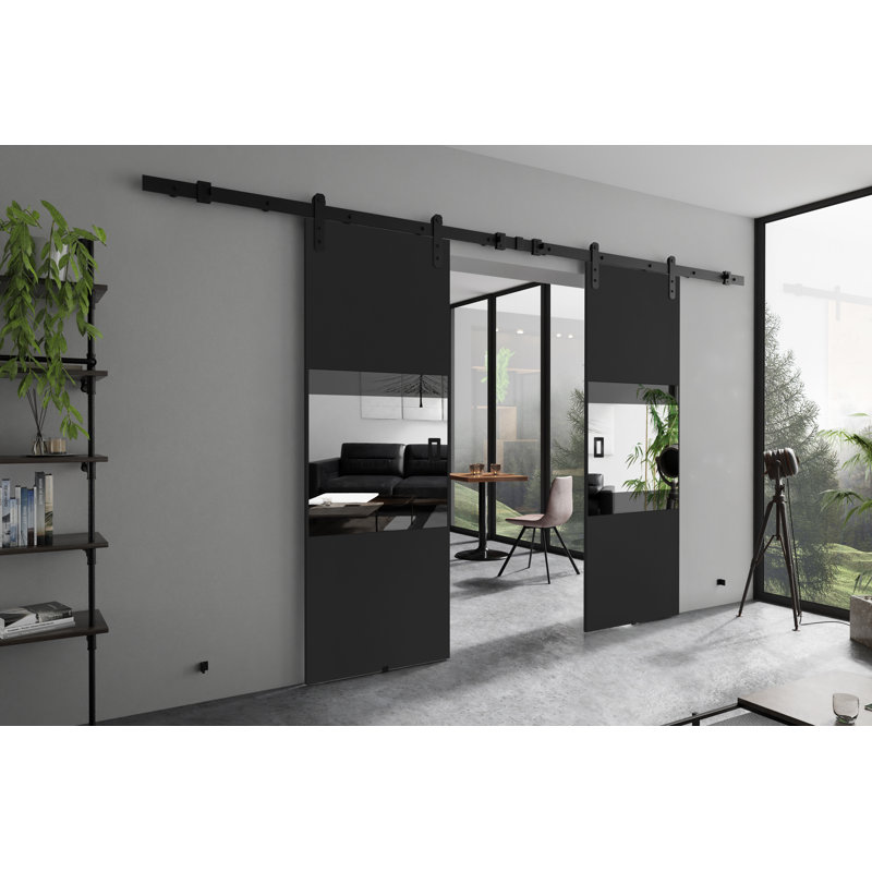 Caedance Double Sliding Doors Laminate, BOLK1217, Anthracite