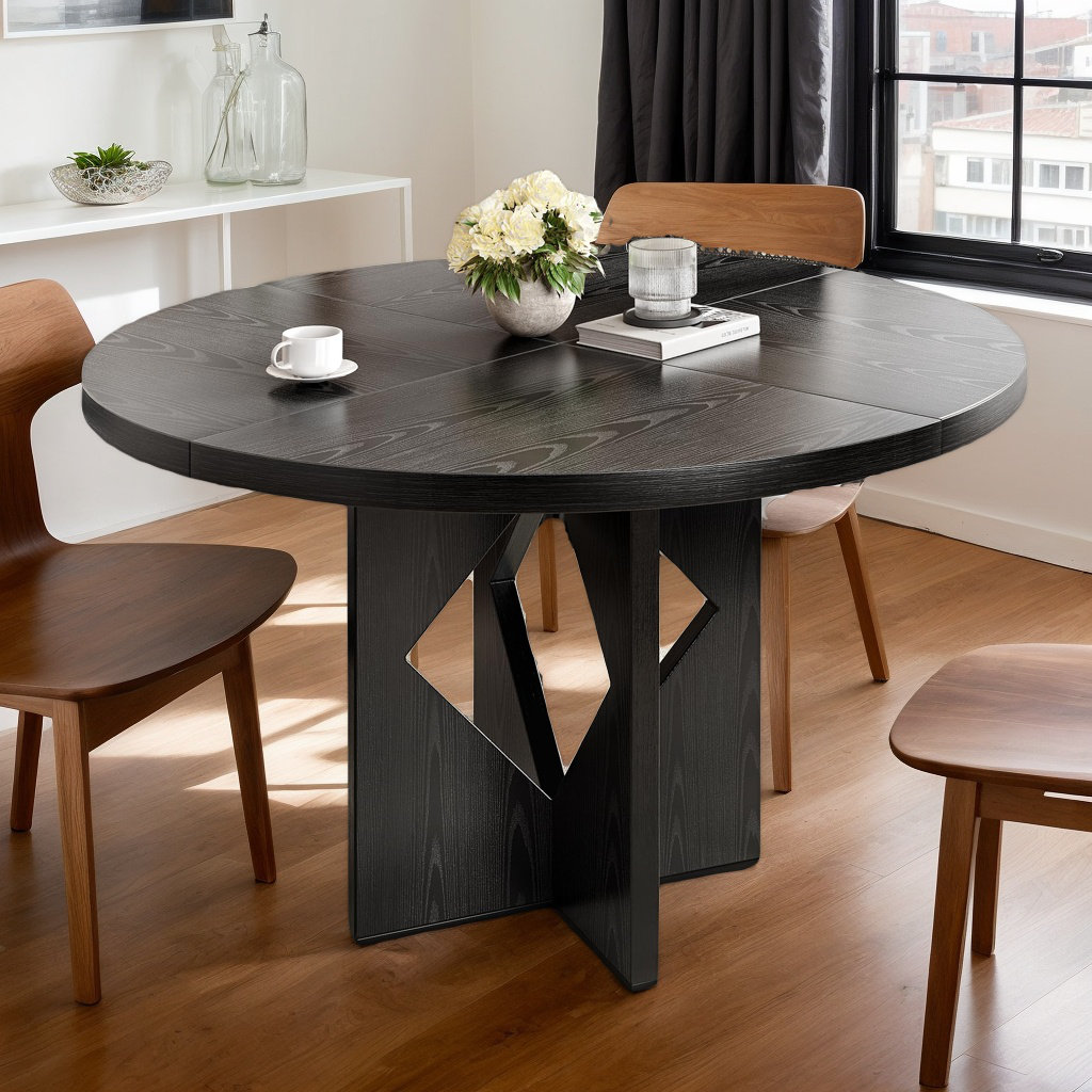 Ebern Designs Dining Table With Wooden Pedestal Base - Wayfair Canada