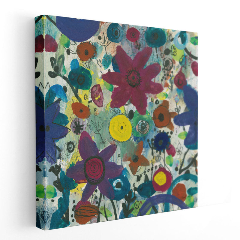 Jewel Garden I - reproduction d'art sur toile, H 40 po x l 40 po