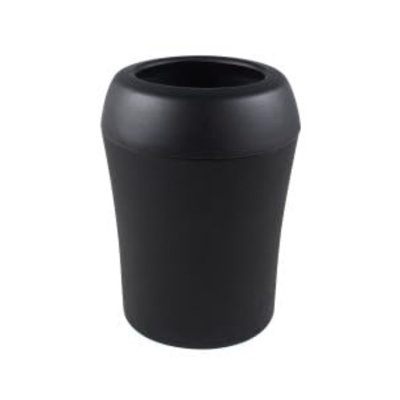 Contenant de déchets et de recyclage Sturdy Essentials Infinite Idéal pour les écoles, les entreprises et les espaces publics - Noir uni